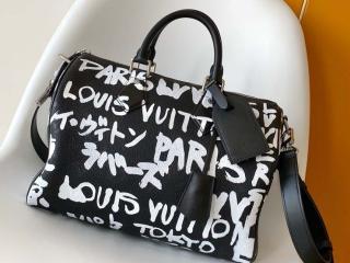 【M26175】 LOUIS VUITTON ルイヴィトン バッグ スーパーコピー 25新作 スピーディ P9 バンドリエール 30 スクリブル レディース ショルダーバッグ