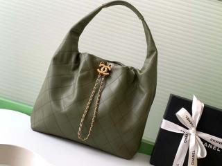 【AS5967-1】 CHANEL シャネル バッグ スーパーコピー 25/26年 クルーズ コレクション ショー カーフスキン ラージ ホーボー バッグ AS5976