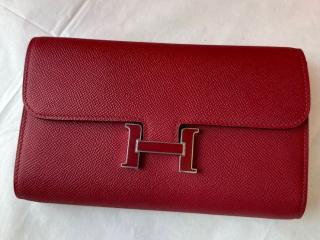 【hflk01-1】 Hermes エルメス コンスタンス 長財布 コピー Constance To Go エプソンカーフスキン 二つ折り財布