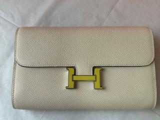 【hflk01-3】 Hermes エルメス コンスタンス 長財布 コピー Constance To Go エプソンカーフスキン 二つ折り財布
