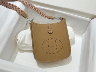 【evelyne16-02】 Hermes エルメス バッグ コピー Mini Evelyne 16 エブリンミニ レディース ショルダーバッグ シルバー金具
