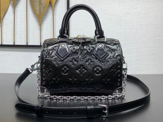 【M27921】 LOUIS VUITTON ルイヴィトン モノグラム･サガ バッグ スーパーコピー 25新作 speedy trunk スピーディ･トランク 20 ショルダーバッグ