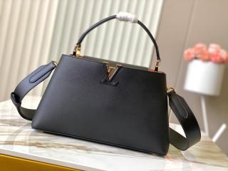 【M14370】 LOUIS VUITTON ルイヴィトン バッグ スーパーコピー 25新作 Capucines カプシーヌ スープル MM レディース ショルダーバッグ ブラック