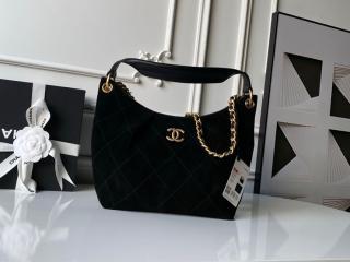 【AS5970-1】 CHANEL シャネル バッグ コピー 25/26年 クルーズ コレクション ショー スエード カーフスキン & ラムスキン マキシ ホーボー バッグ