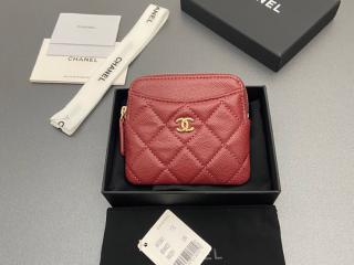 【AP2601-11】 CHANEL シャネル 財布 コピー コインパースウォレット グレインド カーフスキン レディース ラウンドファスナー財布