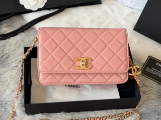 【AP3938-1】 CHANEL シャネル バッグ コピー 26新作 チェーンウォレット シャイニー ラムスキン ショルダーバッグ