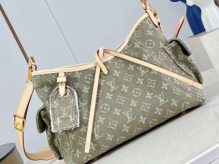 【M27623】 LOUIS VUITTON ルイヴィトン モノグラム･デニム バッグ スーパーコピー 26新作 キャリーオール･カーゴ PM ショルダーバッグ カーキデニム
