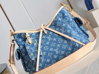 【M28287】 LOUIS VUITTON ルイヴィトン モノグラム･デニム バッグ コピー 26新作 キャリーオール･カーゴ PM ショルダーバッグ ブルーデニム