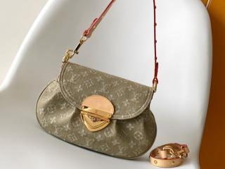 【M27210】 LOUIS VUITTON ルイヴィトン モノグラム･デニム バッグ スーパーコピー 26新作 サンセット ショルダーバッグ カーキデニム