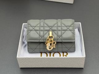 【S0966-4】 DIOR ディオール 財布 コピー マイディオール グリシン ウォレット カンナージュラムスキン レディース 二つ折り財布
