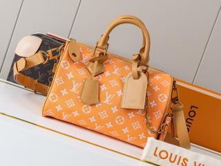 【M13912】 LOUIS VUITTON ルイヴィトン モノグラム・パターン バッグ スーパーコピー 26新作 スピーディ P9 バンドリエール 25 ショルダーバッグ Summer Peach