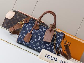 【M15278】 LOUIS VUITTON ルイヴィトン モノグラム・パターン バッグ コピー 26新作 スピーディ P9 バンドリエール 25 ショルダーバッグ Indigo Blue