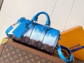 【M28026】 LOUIS VUITTON ルイヴィトン モノグラム バッグ スーパーコピー 26新作 キーポル･バンドリエール 25 ショルダーバッグ ブルー