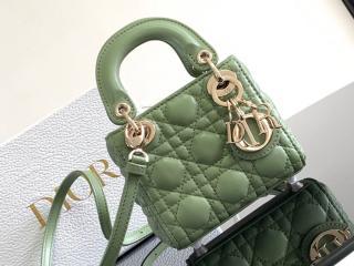 【S0856ONGE-8】 ディオール バッグ スーパーコピー 26新作 Lady Dior マイクロバッグ ラムスキン ショルダーバッグ